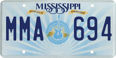 MS license plate MMA694