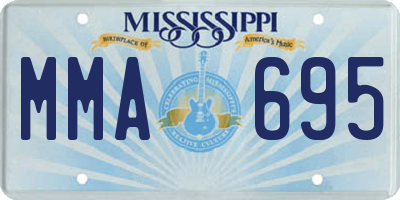 MS license plate MMA695