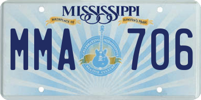 MS license plate MMA706