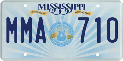MS license plate MMA710