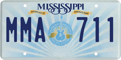 MS license plate MMA711