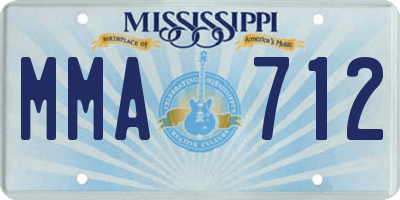 MS license plate MMA712