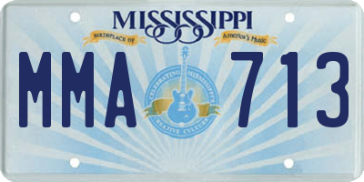 MS license plate MMA713