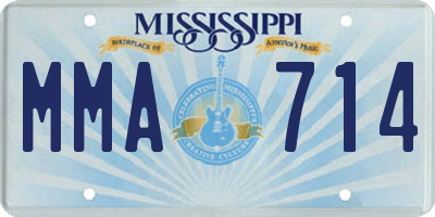 MS license plate MMA714