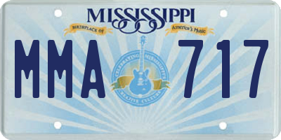 MS license plate MMA717
