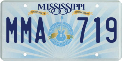MS license plate MMA719