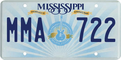MS license plate MMA722