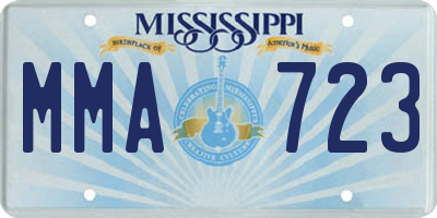 MS license plate MMA723