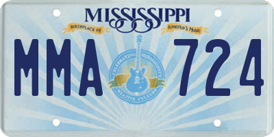 MS license plate MMA724