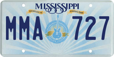 MS license plate MMA727