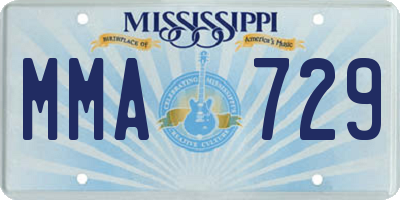MS license plate MMA729