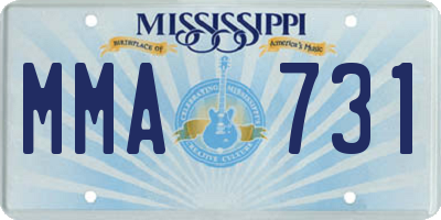 MS license plate MMA731