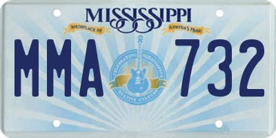 MS license plate MMA732