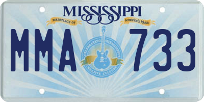 MS license plate MMA733