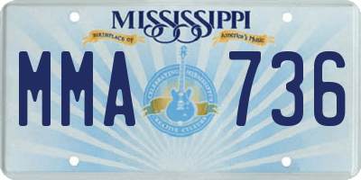 MS license plate MMA736