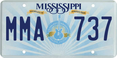 MS license plate MMA737