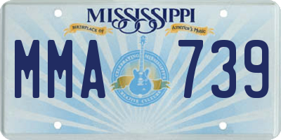 MS license plate MMA739