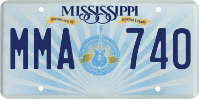 MS license plate MMA740