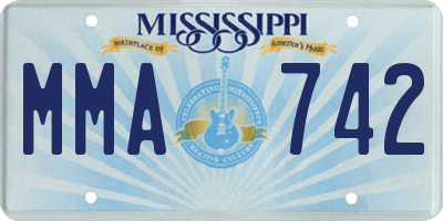 MS license plate MMA742