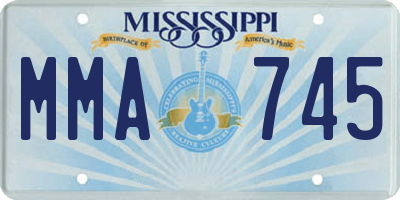 MS license plate MMA745