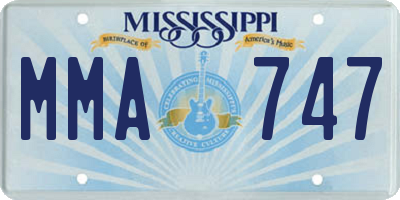 MS license plate MMA747