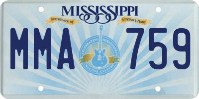 MS license plate MMA759