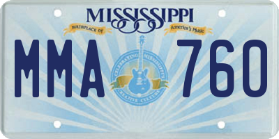 MS license plate MMA760