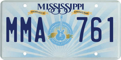 MS license plate MMA761
