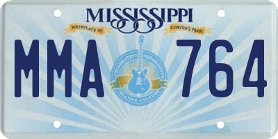 MS license plate MMA764
