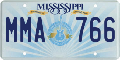 MS license plate MMA766