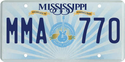 MS license plate MMA770