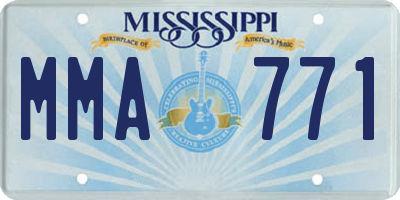 MS license plate MMA771
