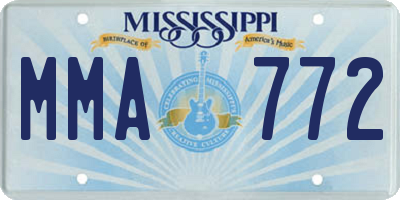 MS license plate MMA772