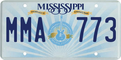 MS license plate MMA773