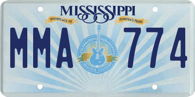 MS license plate MMA774