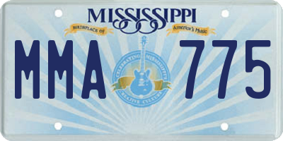 MS license plate MMA775