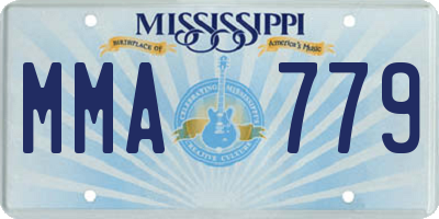 MS license plate MMA779