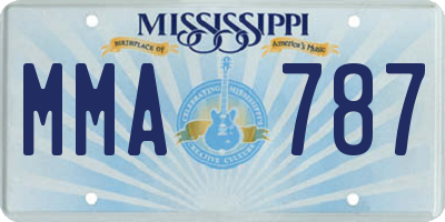 MS license plate MMA787