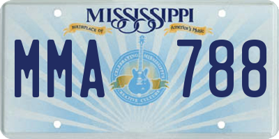 MS license plate MMA788
