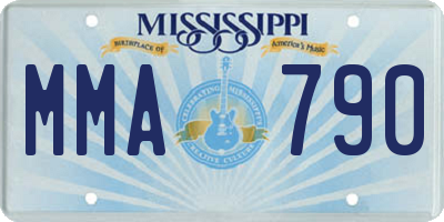 MS license plate MMA790