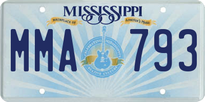 MS license plate MMA793
