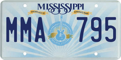 MS license plate MMA795