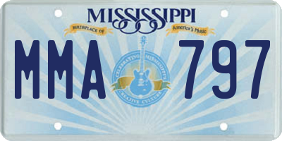 MS license plate MMA797