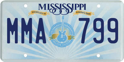 MS license plate MMA799