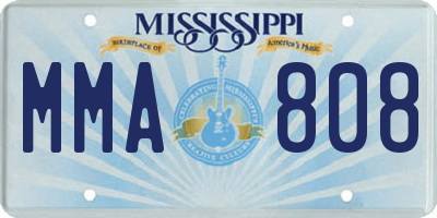 MS license plate MMA808
