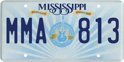 MS license plate MMA813
