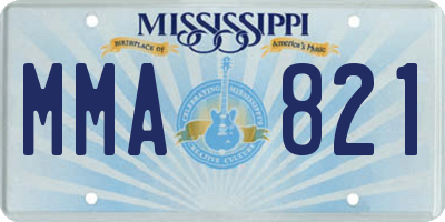 MS license plate MMA821