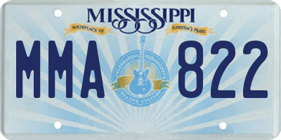 MS license plate MMA822