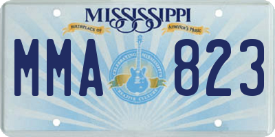 MS license plate MMA823