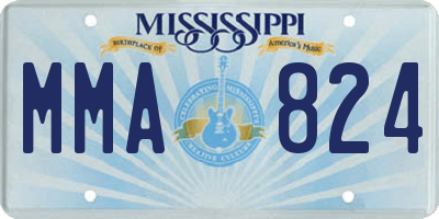 MS license plate MMA824